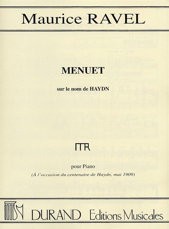 Menuet Sur Le Nom De Haydn Pour Piano